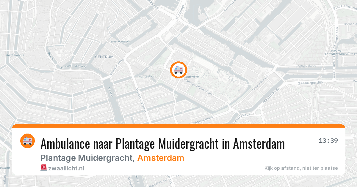 Ambulance naar Plantage Muidergracht in Amsterdam — 21 mei 2026