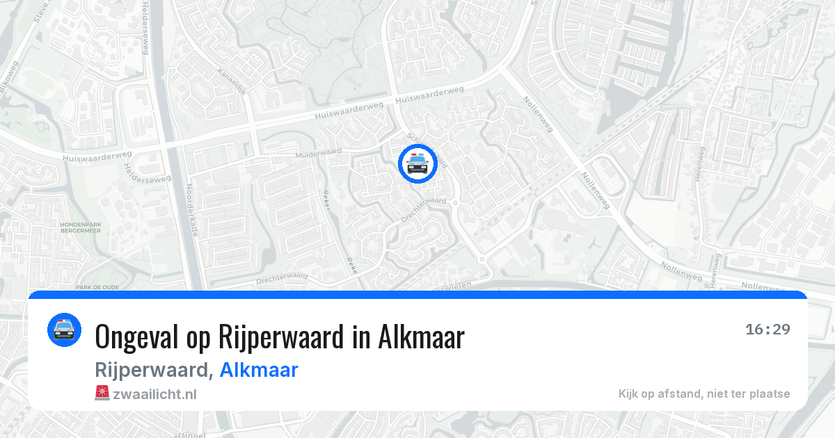 Ongeval op Rijperwaard in Alkmaar — 27 mrt 2026