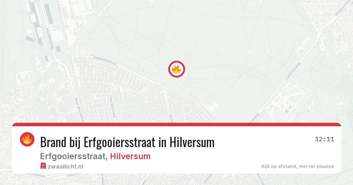 Brand bij Erfgooiersstraat in Hilversum — 6 jul 2026