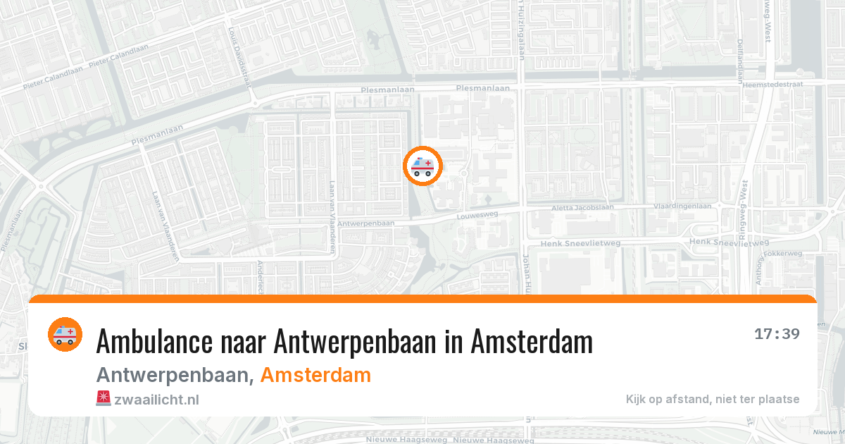 Ambulance naar Antwerpenbaan in Amsterdam — 24 jun 2026