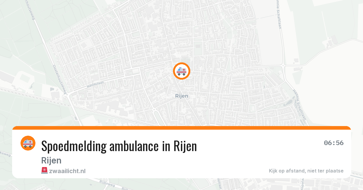 Spoedmelding ambulance in Rijen — 6 apr 2026