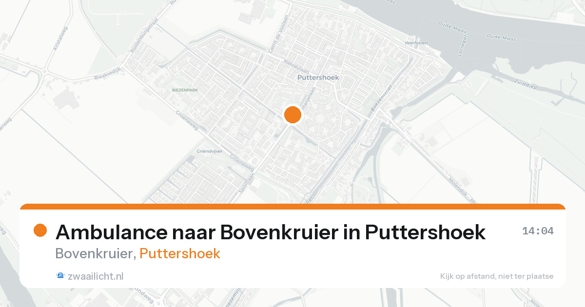 Ambulance naar Bovenkruier in Puttershoek — 18 aug 2026