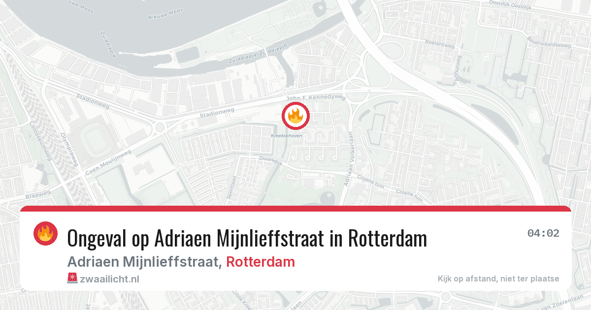 Ongeval op Adriaen Mijnlieffstraat in Rotterdam — 21 jun 2026