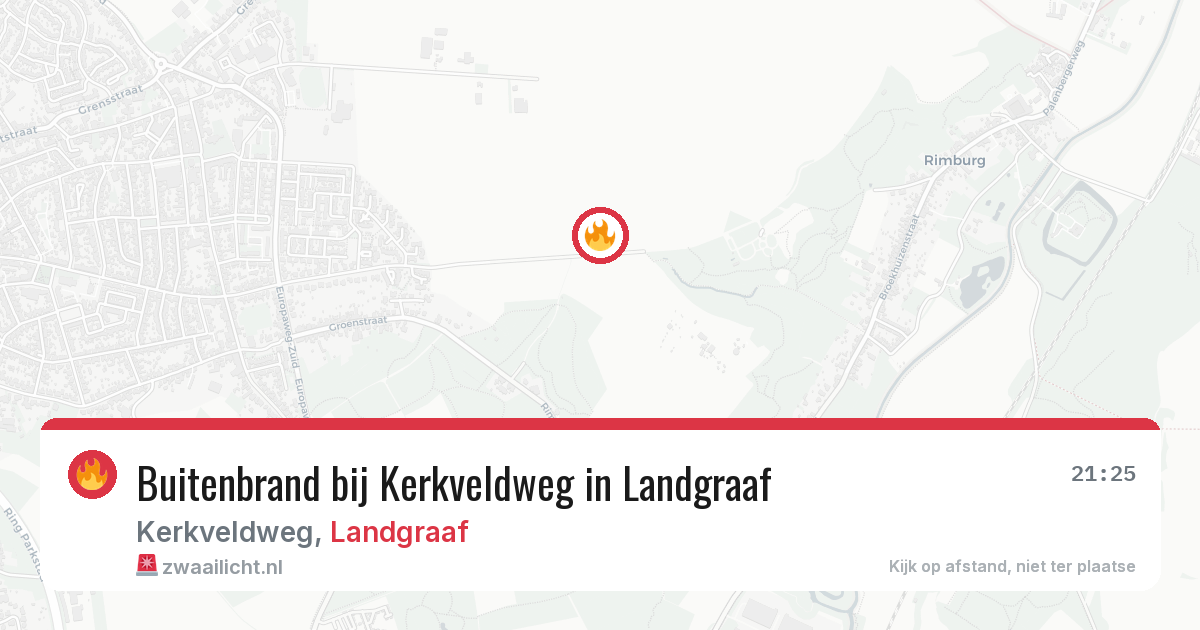 Buitenbrand bij Kerkveldweg in Landgraaf — 7 aug 2026