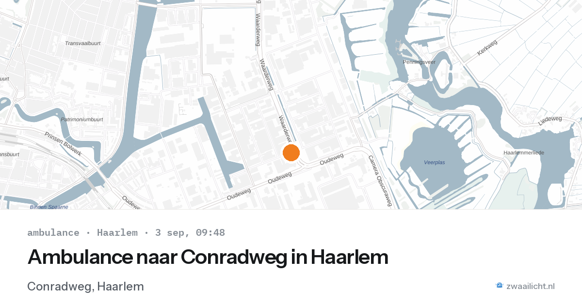Ambulance naar Conradweg in Haarlem — 3 sep 2026