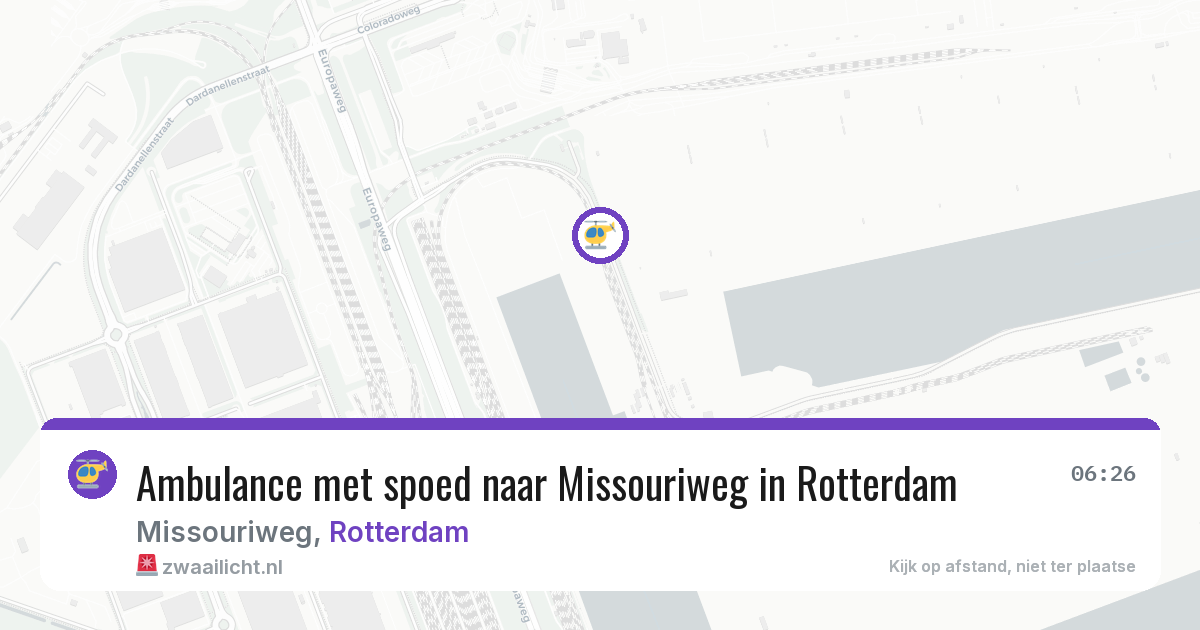 Ambulance met spoed naar Missouriweg in Rotterdam — 3 apr 2026
