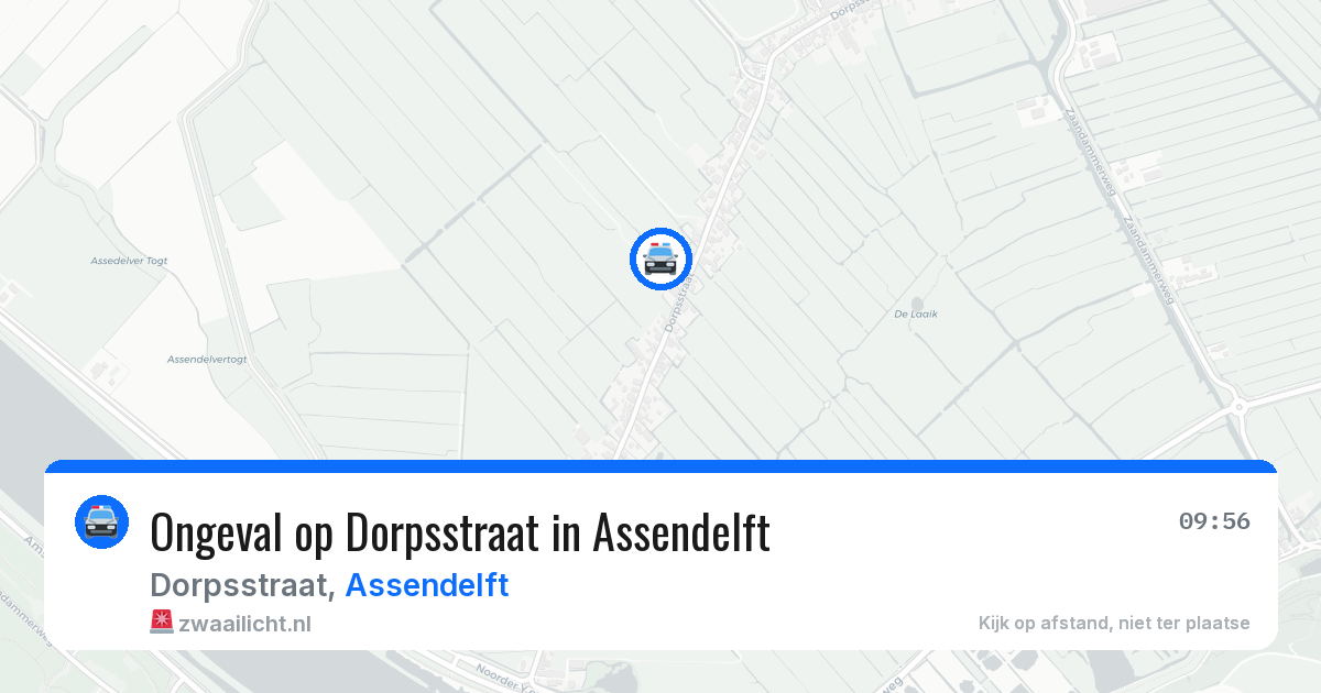 Ongeval op Dorpsstraat in Assendelft — 9 apr 2026