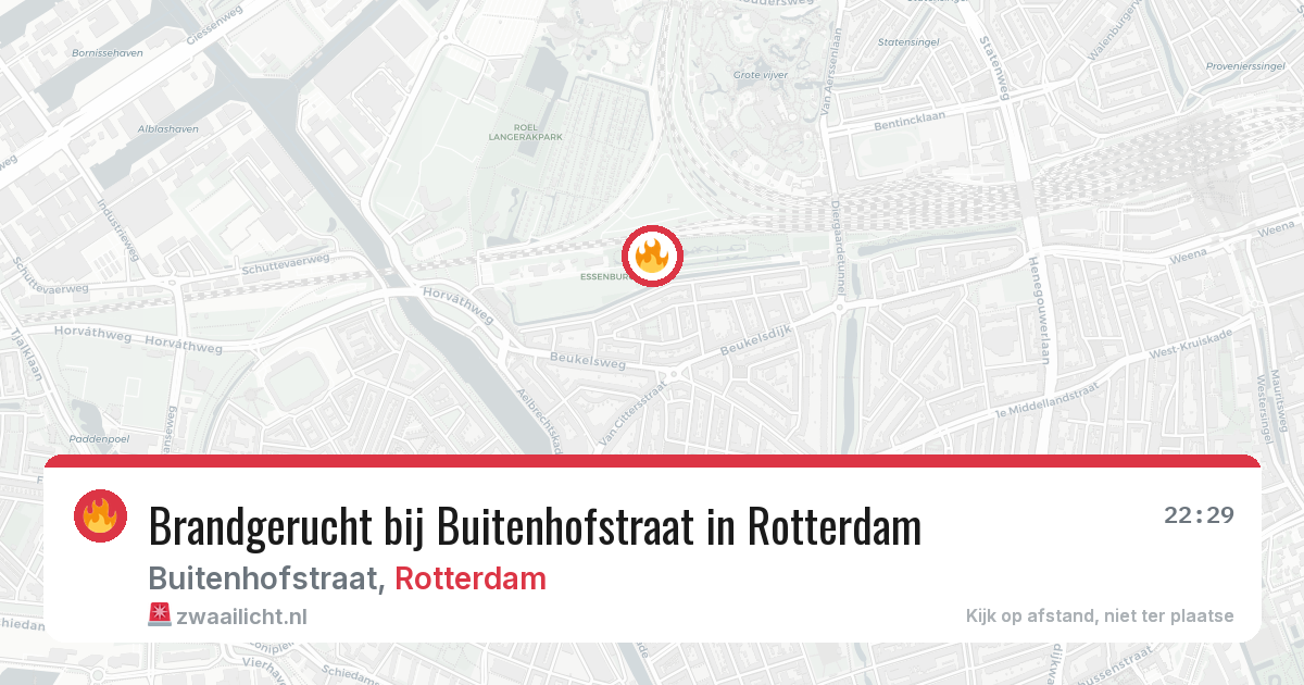 Brandgerucht bij Buitenhofstraat in Rotterdam — 12 jun 2026