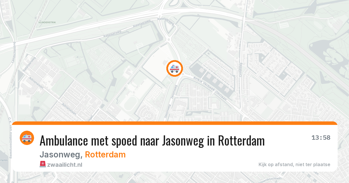 Ambulance met spoed naar Jasonweg in Rotterdam — 3 aug 2026