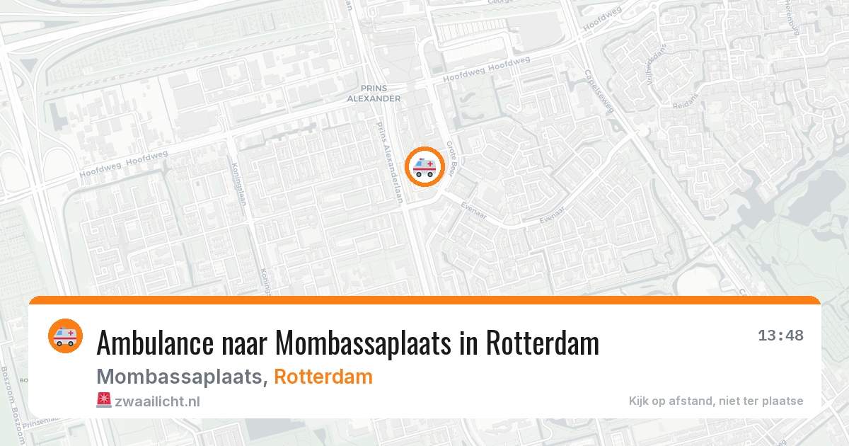 Ambulance naar Mombassaplaats in Rotterdam — 6 jun 2026
