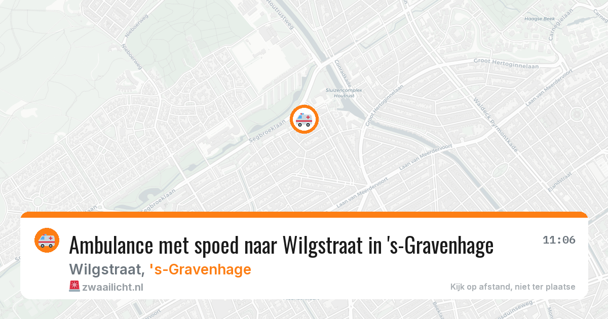 Ambulance met spoed naar Wilgstraat in 's-Gravenhage — 20 mei 2026