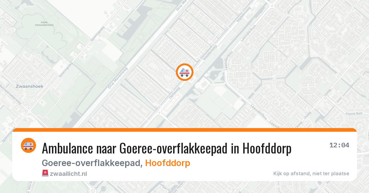 Ambulance naar Goeree-overflakkeepad in Hoofddorp — 19 mrt 2026