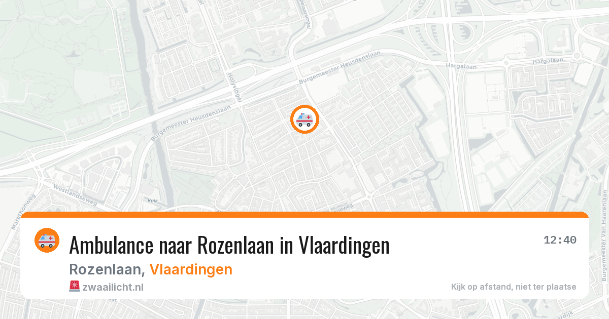 Ambulance naar Rozenlaan in Vlaardingen — 27 apr 2026