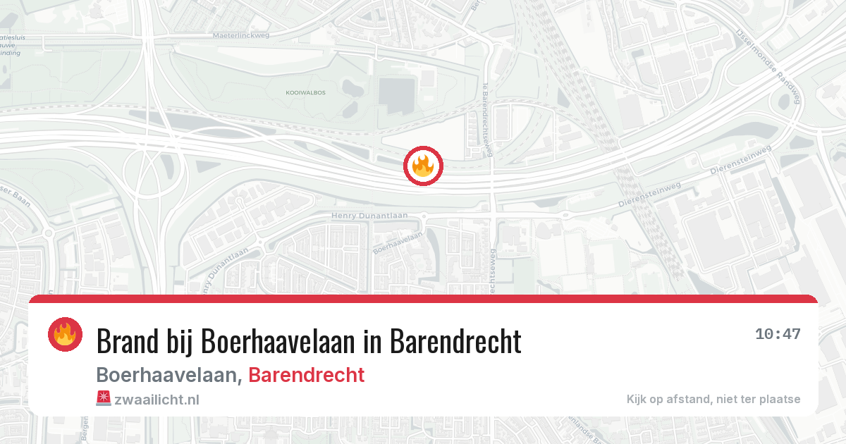 Brand bij Boerhaavelaan in Barendrecht — 9 feb 2026