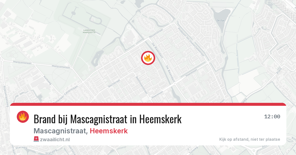 Brand bij Mascagnistraat in Heemskerk — 30 jul 2026