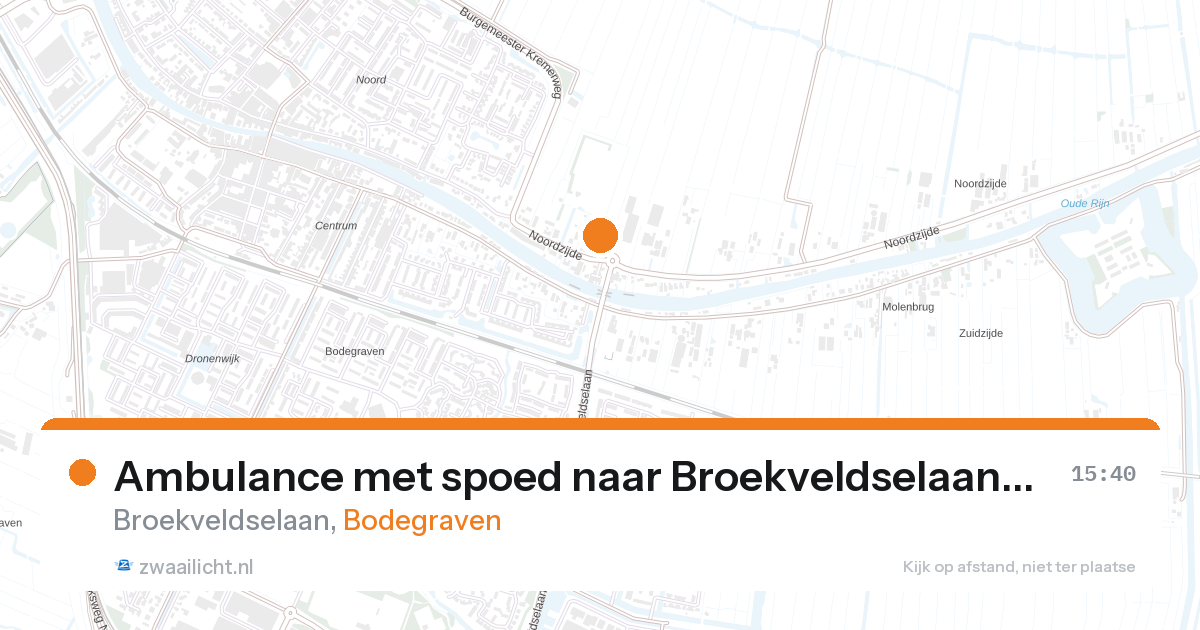 Ambulance met spoed naar Broekveldselaan in Bodegraven — 13 feb 2026