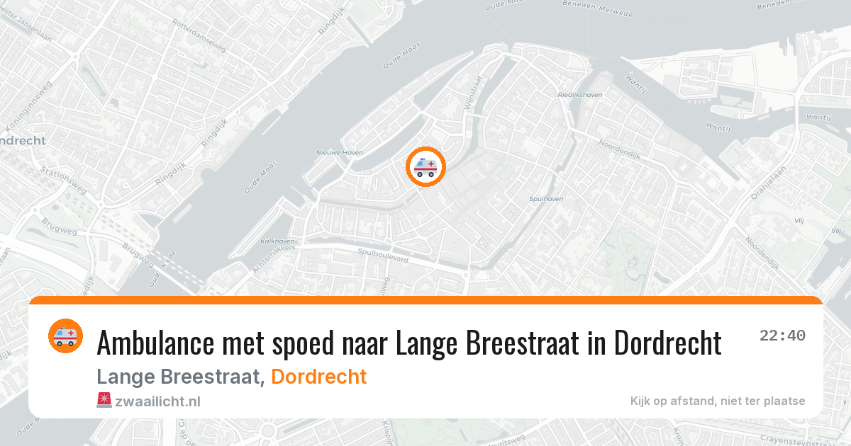 Ambulance met spoed naar Lange Breestraat in Dordrecht — 30 jun 2026