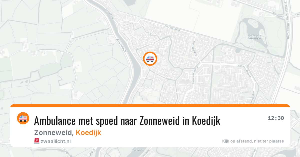 Ambulance met spoed naar Zonneweid in Koedijk — 12 jun 2026