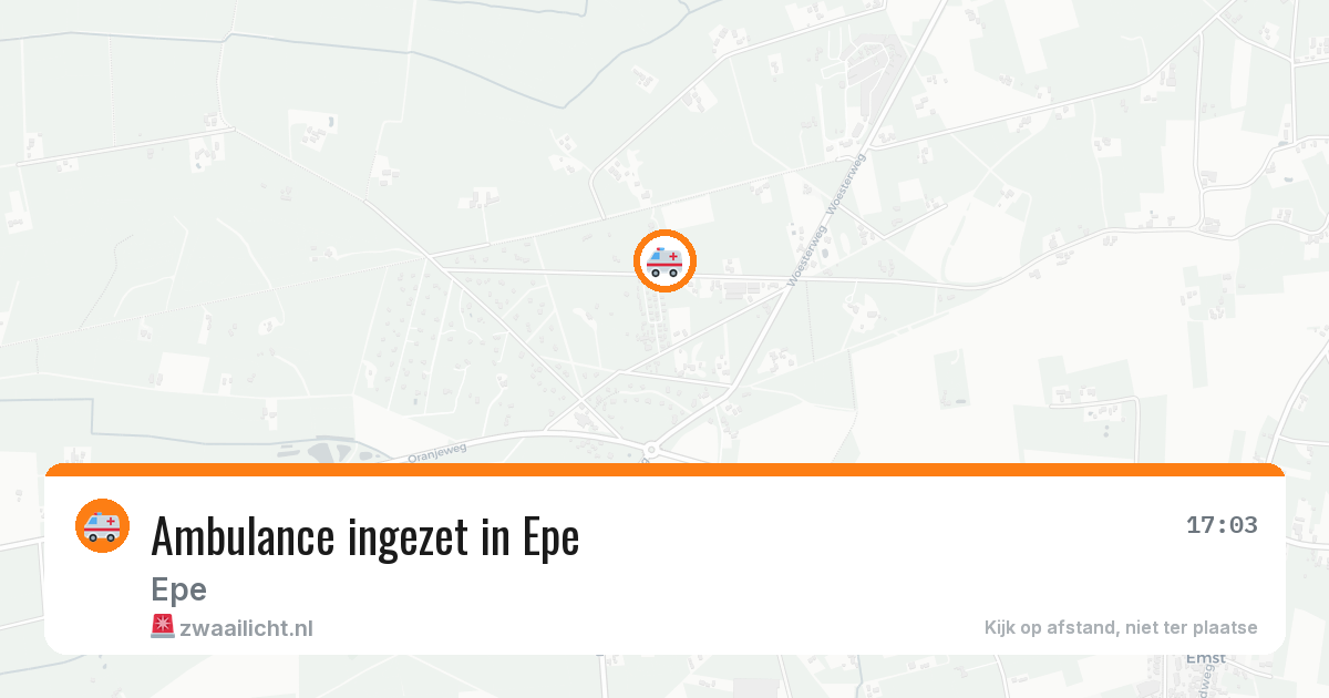 Ambulance ingezet in Epe — 11 aug 2026