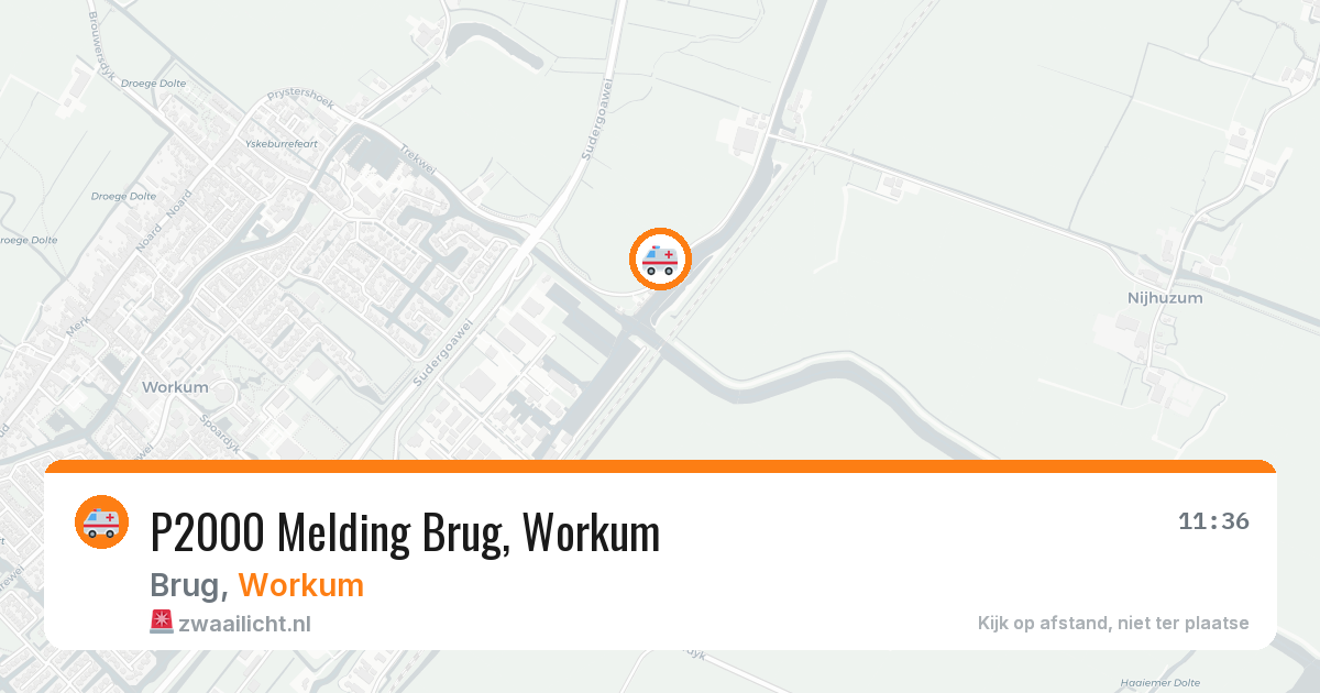 P2000 Melding Brug, Workum — 22 jun 2026