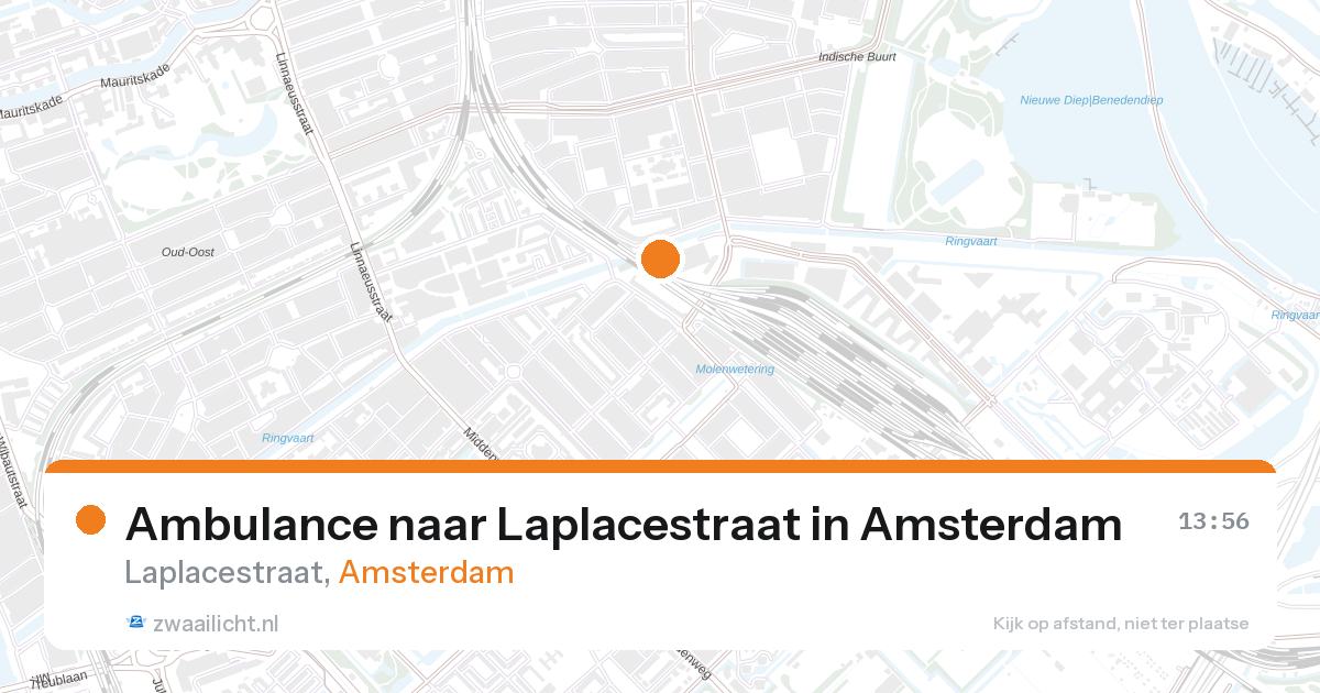 Ambulance naar Laplacestraat in Amsterdam — 28 aug 2026