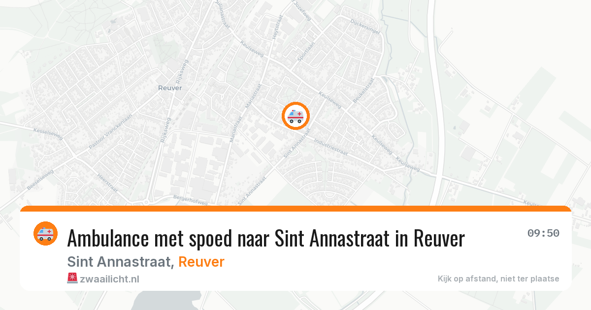 Ambulance met spoed naar Sint Annastraat in Reuver — 17 jan 2026