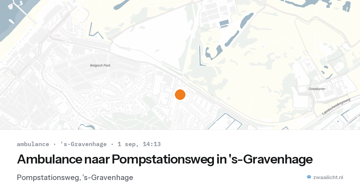Ambulance naar Pompstationsweg in 's-Gravenhage — 1 sep 2026