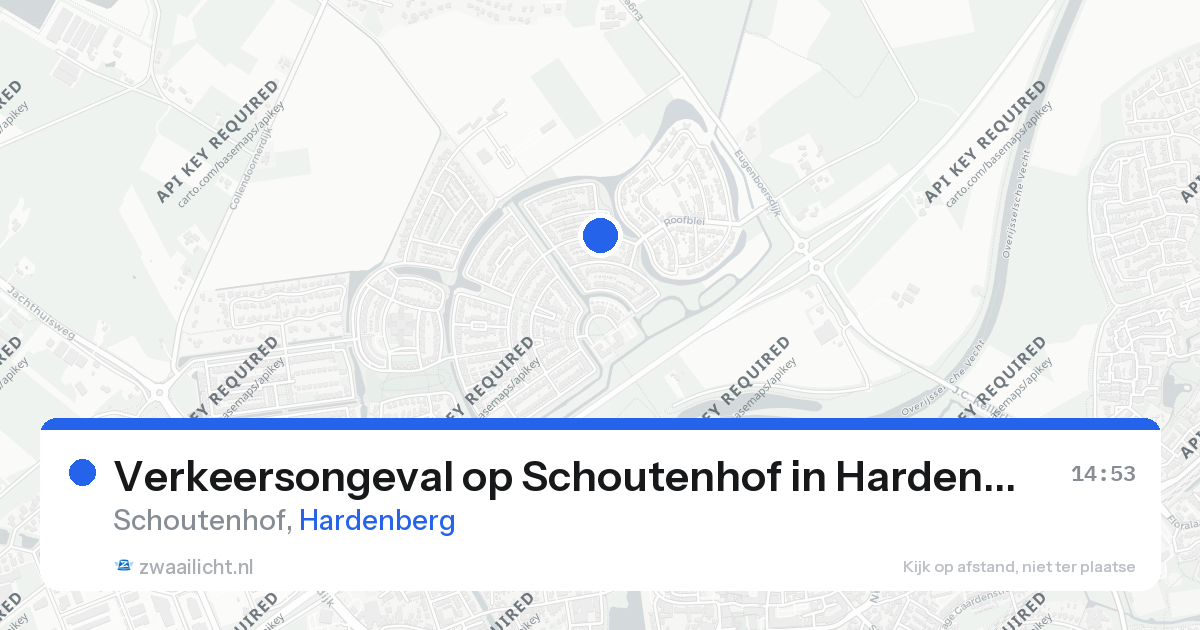 Verkeersongeval op Schoutenhof in Hardenberg — 24 aug 2026