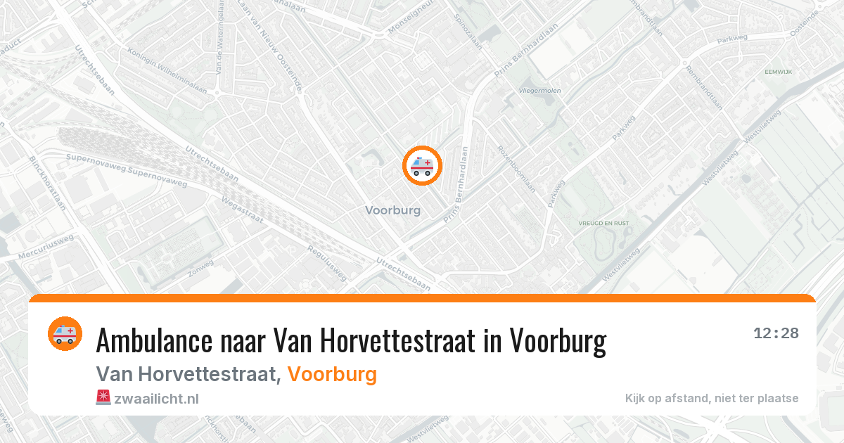 Ambulance naar Van Horvettestraat in Voorburg — 18 mei 2026