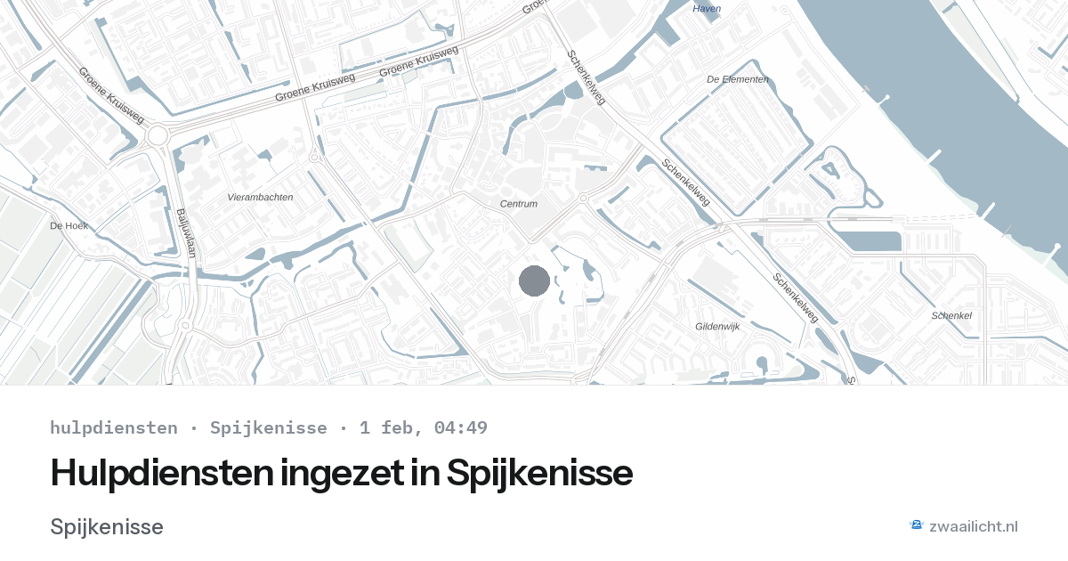 Hulpdiensten ingezet in Spijkenisse — 1 feb 2026 | 🚨 Zwaailicht.nl