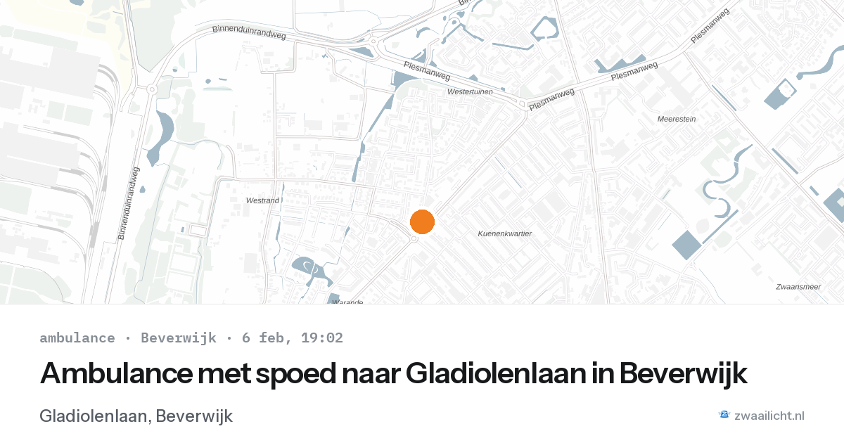 Ambulance met spoed naar Gladiolenlaan in Beverwijk — 6 feb 2026