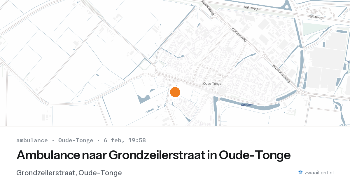Ambulance naar Grondzeilerstraat in Oude-Tonge — 6 feb 2026