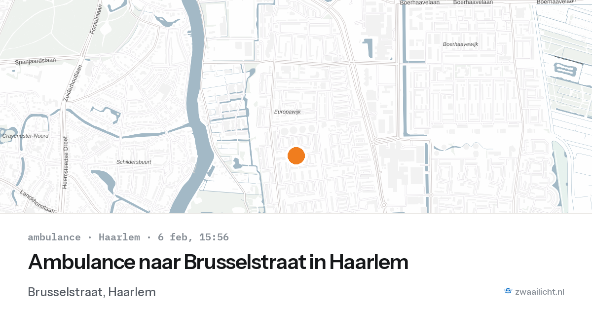 Ambulance naar Brusselstraat in Haarlem — 6 feb 2026