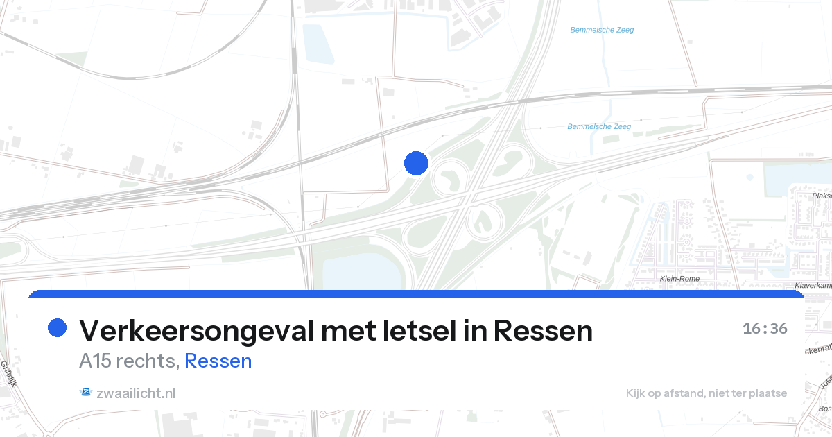 Verkeersongeval met letsel in Ressen — 26 aug 2026