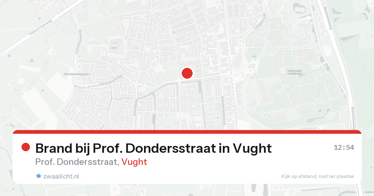 Brand bij Prof. Dondersstraat in Vught — 1 jun 2026