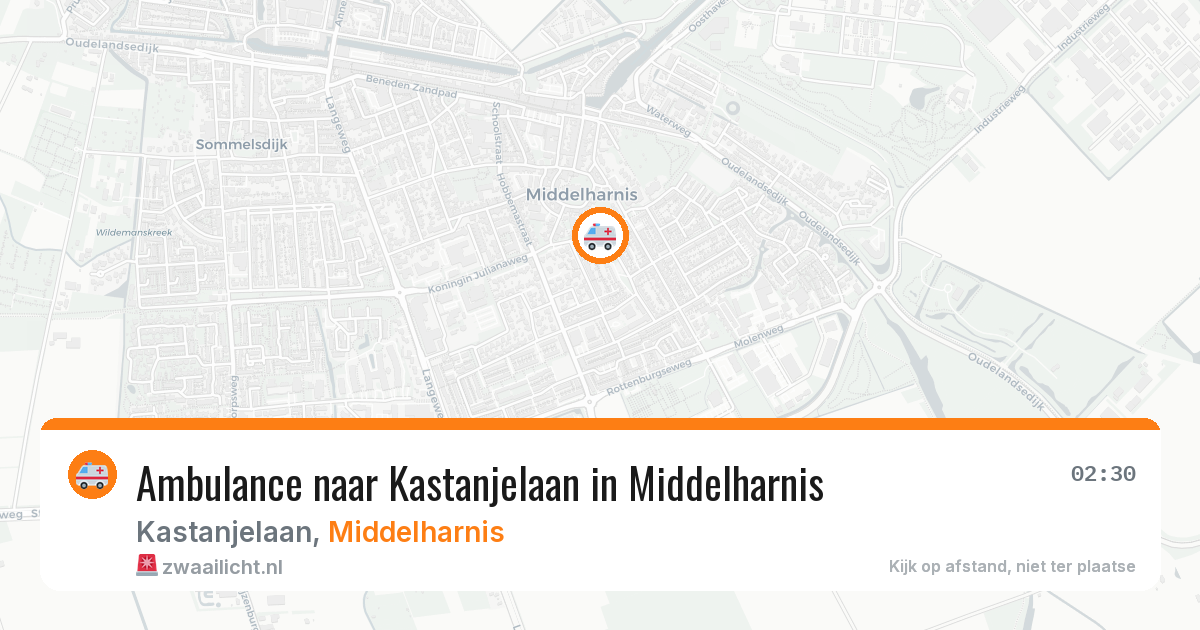 Ambulance naar Kastanjelaan in Middelharnis — 18 jul 2026