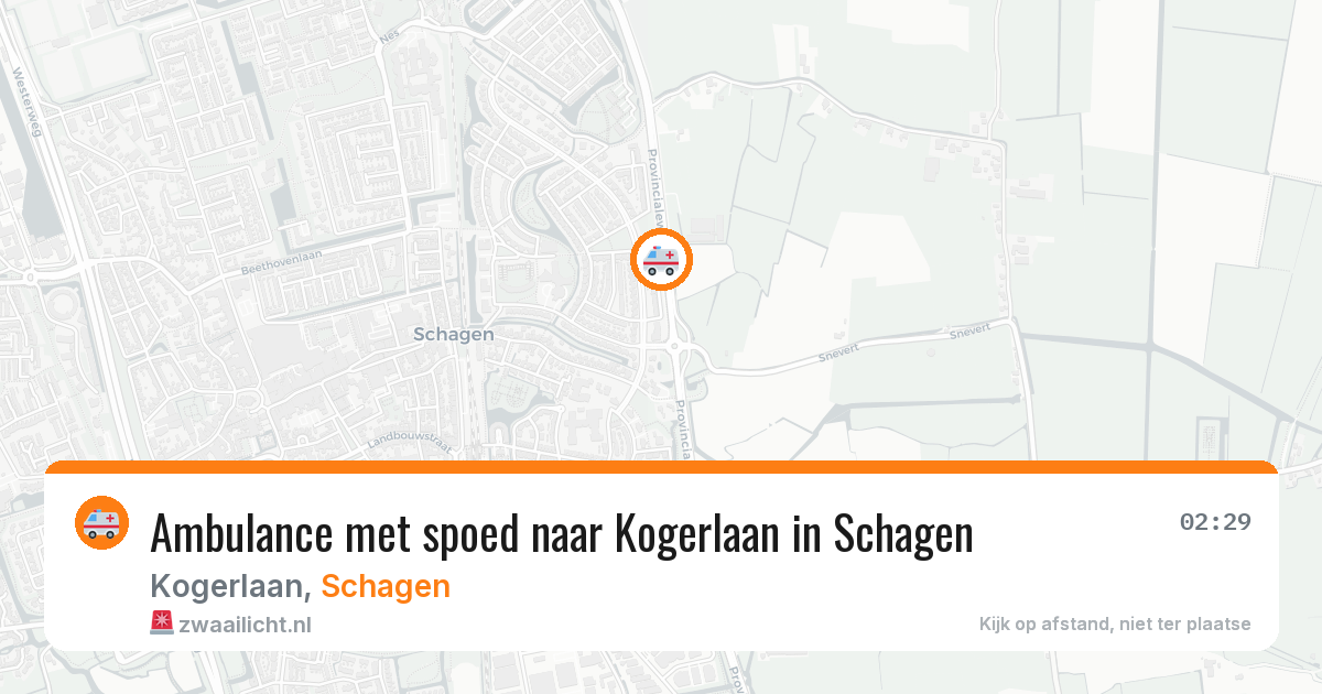 Ambulance met spoed naar Kogerlaan in Schagen — 30 mrt 2026