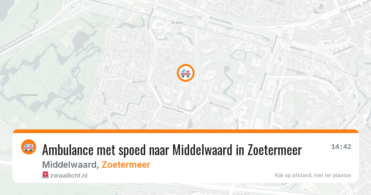 Ambulance met spoed naar Middelwaard in Zoetermeer — 2 jul 2026
