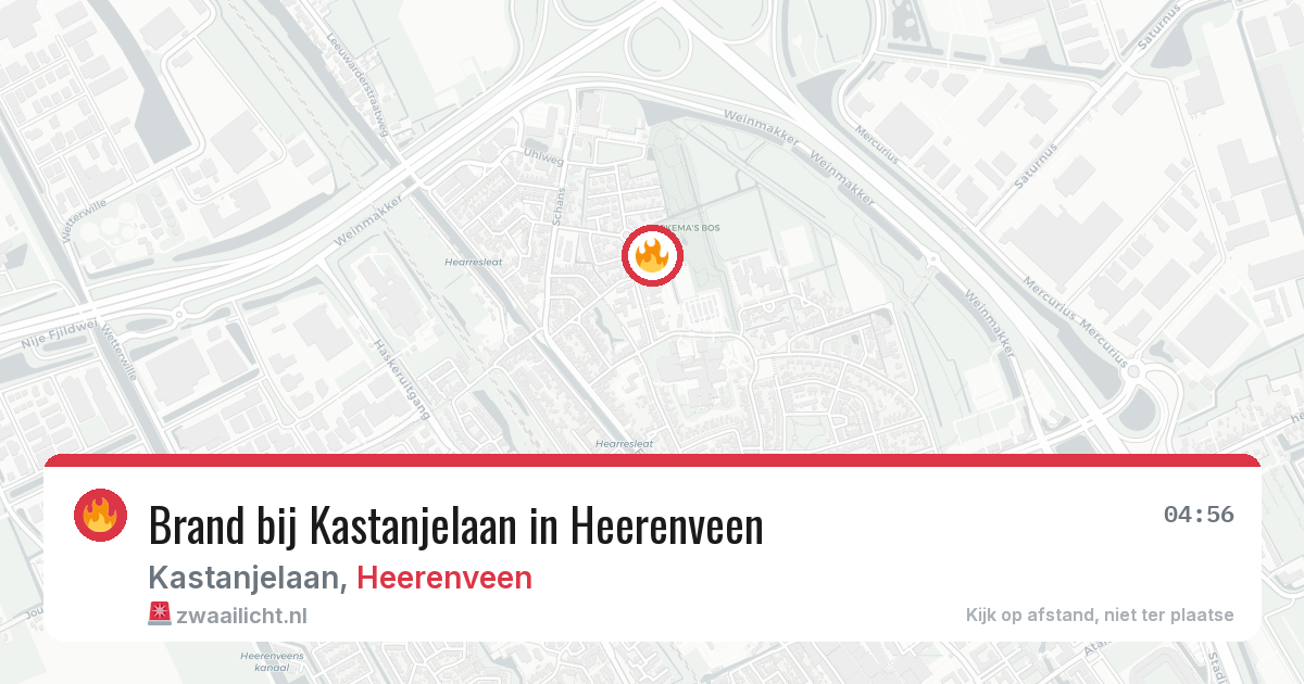 Brand bij Kastanjelaan in Heerenveen — 7 jun 2026