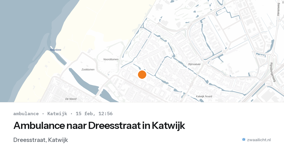Ambulance naar Dreesstraat in Katwijk — 15 feb 2026