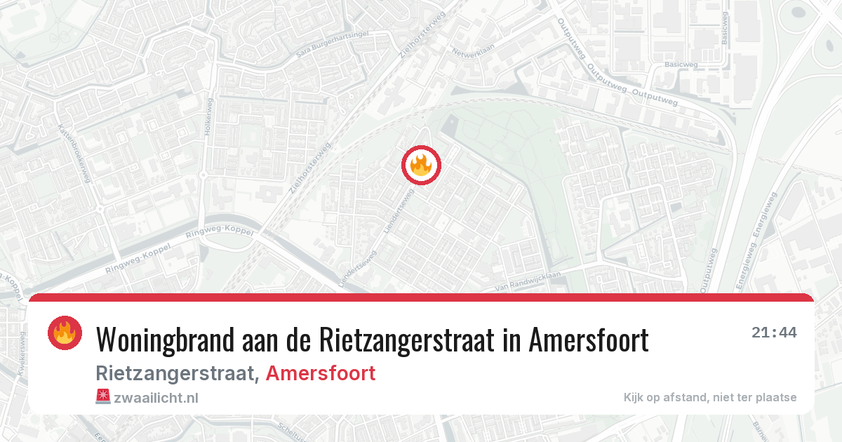 Woningbrand aan de Rietzangerstraat in Amersfoort — 9 feb 2026