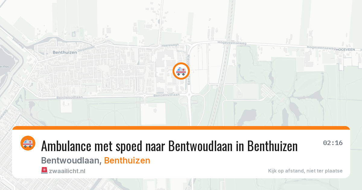 Ambulance met spoed naar Bentwoudlaan in Benthuizen — 16 mei 2026