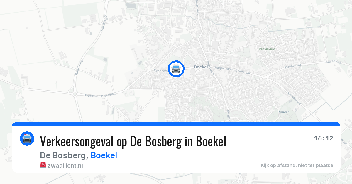 Verkeersongeval op De Bosberg in Boekel — 5 jul 2026
