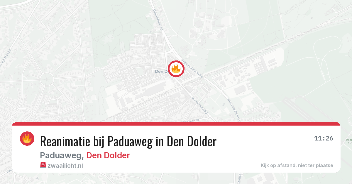 Reanimatie bij Paduaweg in Den Dolder — 8 jun 2026