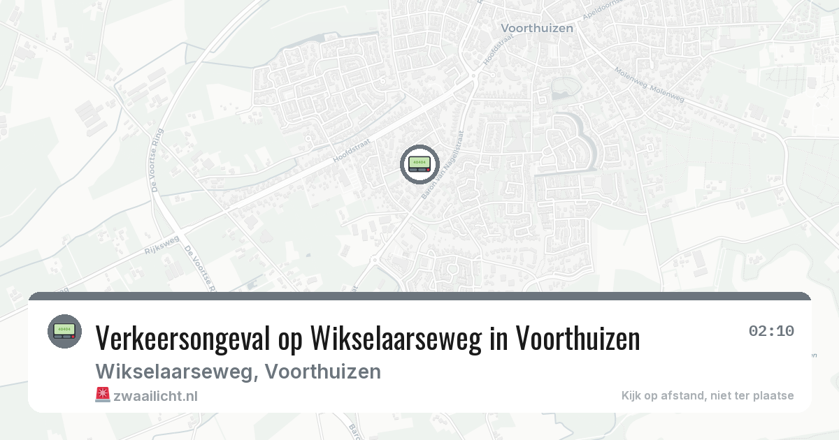 Verkeersongeval op Wikselaarseweg in Voorthuizen — 22 feb 2026
