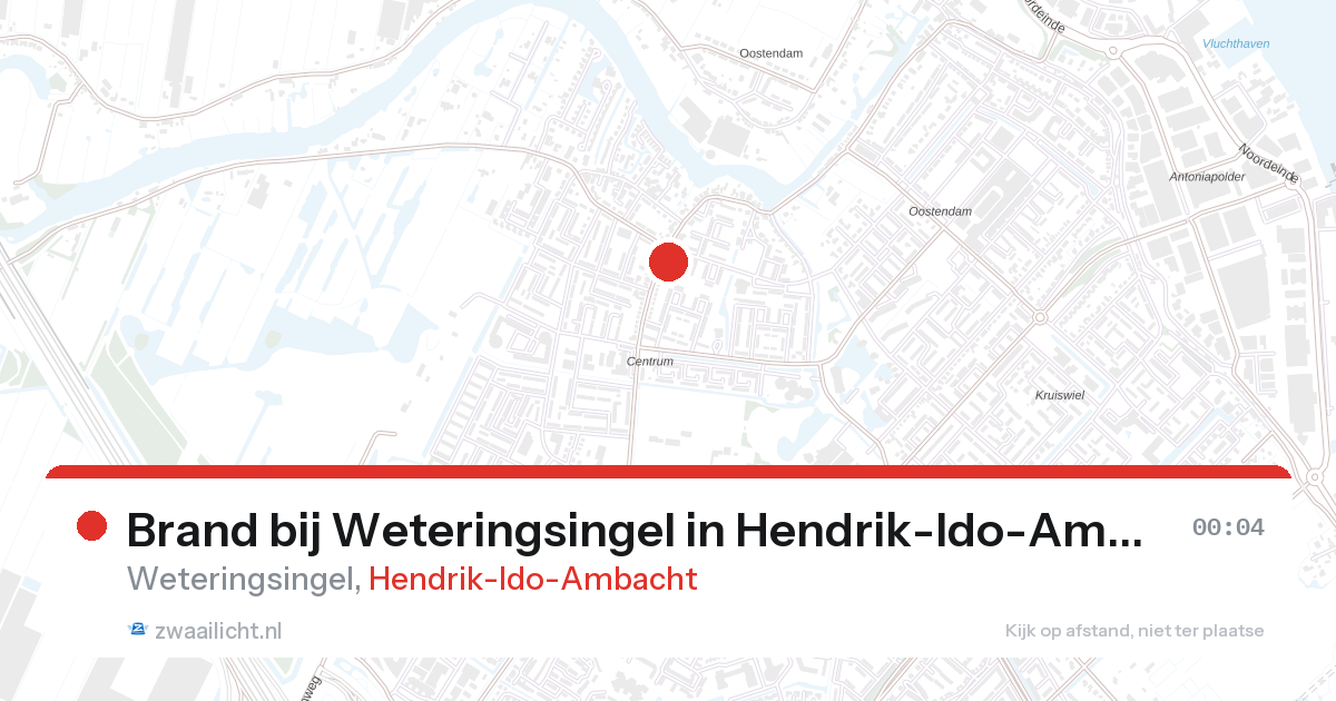 Brand bij Weteringsingel in Hendrik-Ido-Ambacht — 26 aug 2026