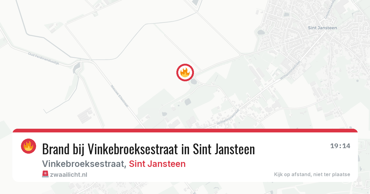 Brand bij Vinkebroeksestraat in Sint Jansteen — 28 mei 2026