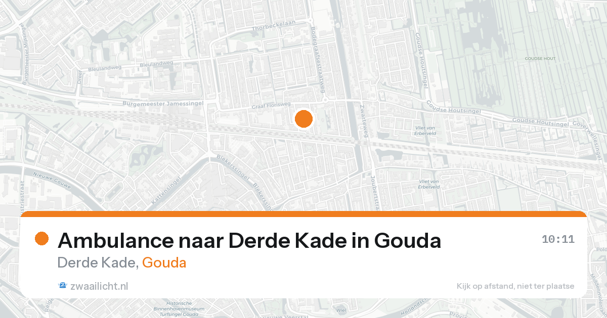 Ambulance naar Derde Kade in Gouda — 26 aug 2026