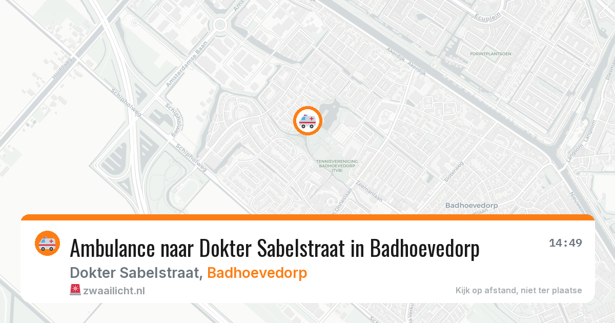 Ambulance naar Dokter Sabelstraat in Badhoevedorp — 13 mei 2026