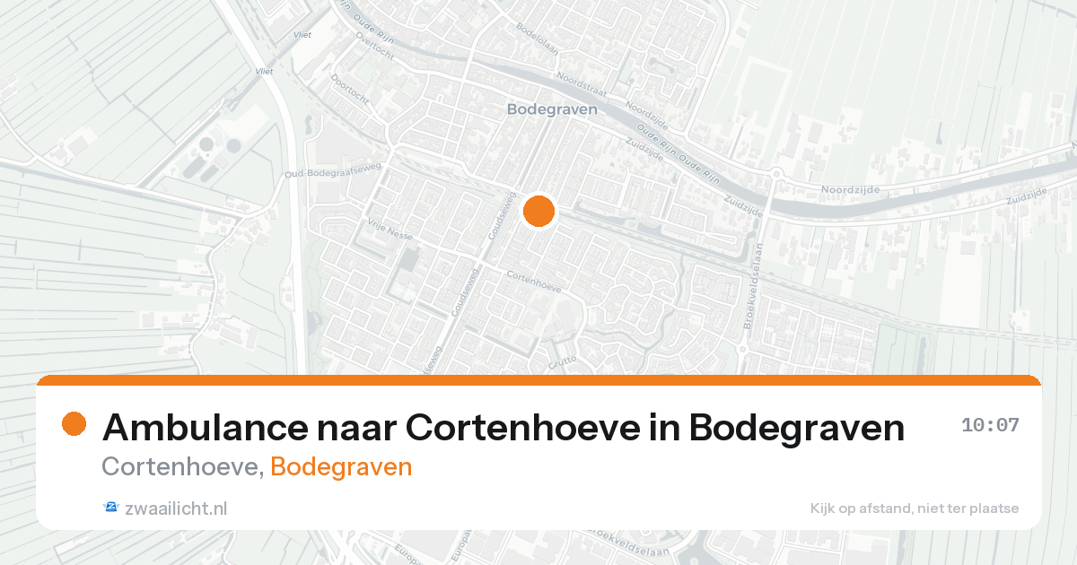 Ambulance naar Cortenhoeve in Bodegraven — 19 aug 2026